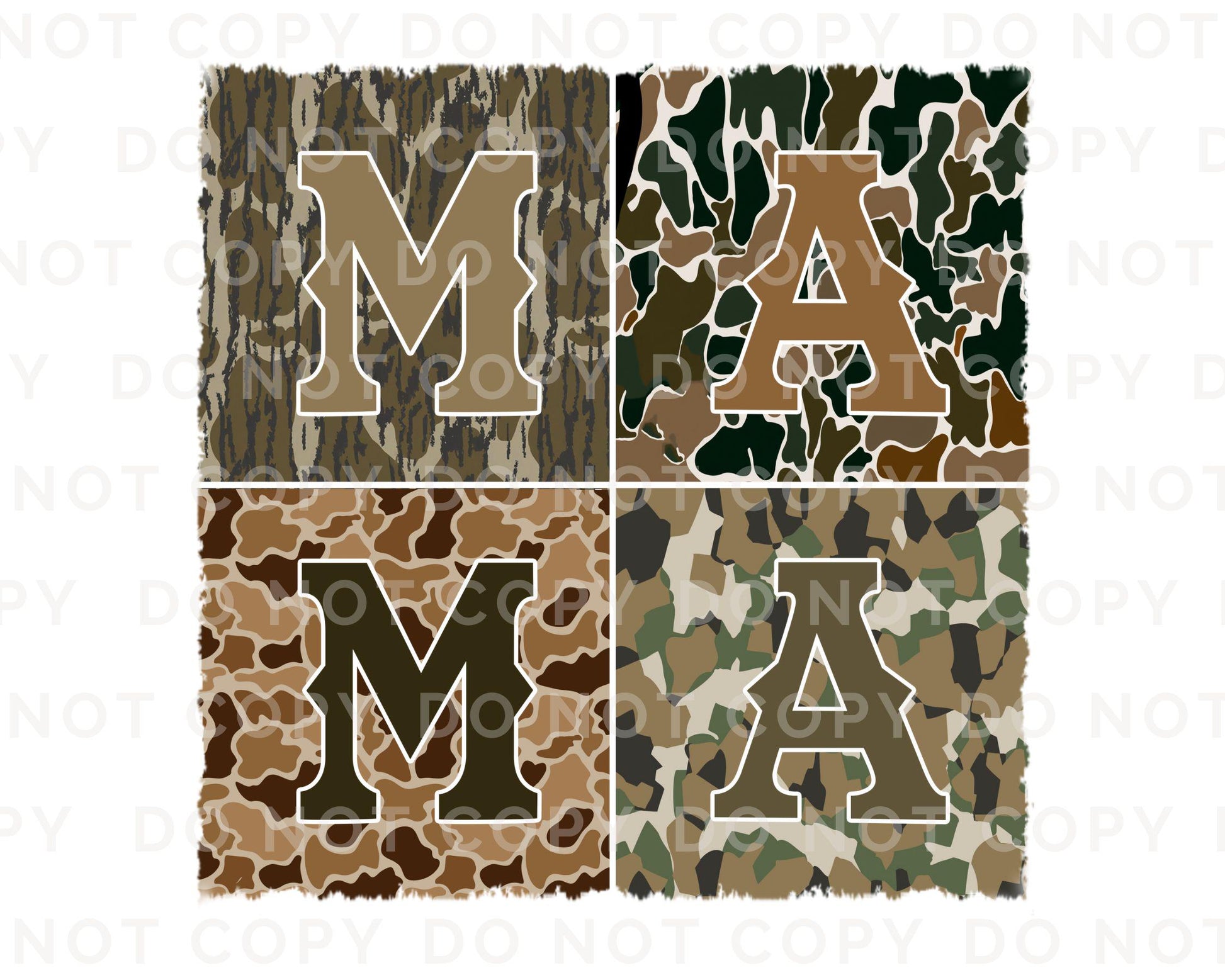 Mother's Day DTF Transfer, Ready to Press, T-shirt Transfer, Heat Transfer, Direct to Film, Hunting Mama Camo, Trendy Aesthetic, Camouflage