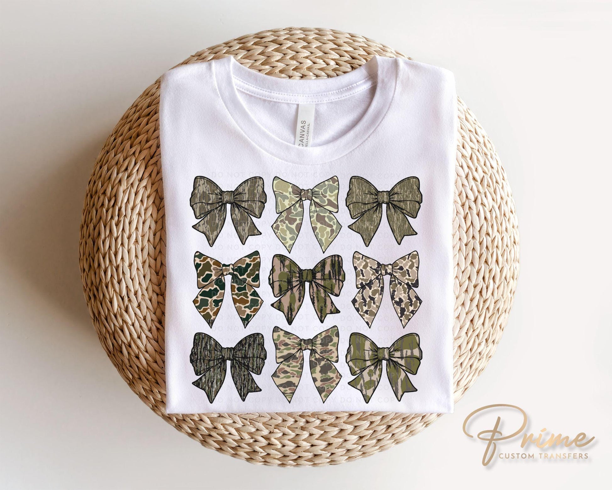 Mother's Day DTF Transfer, Ready to Press, T-shirt Transfer, Heat Transfer, Direct to Film, Hunting Mama Camo, Trendy, Camouflage Bows