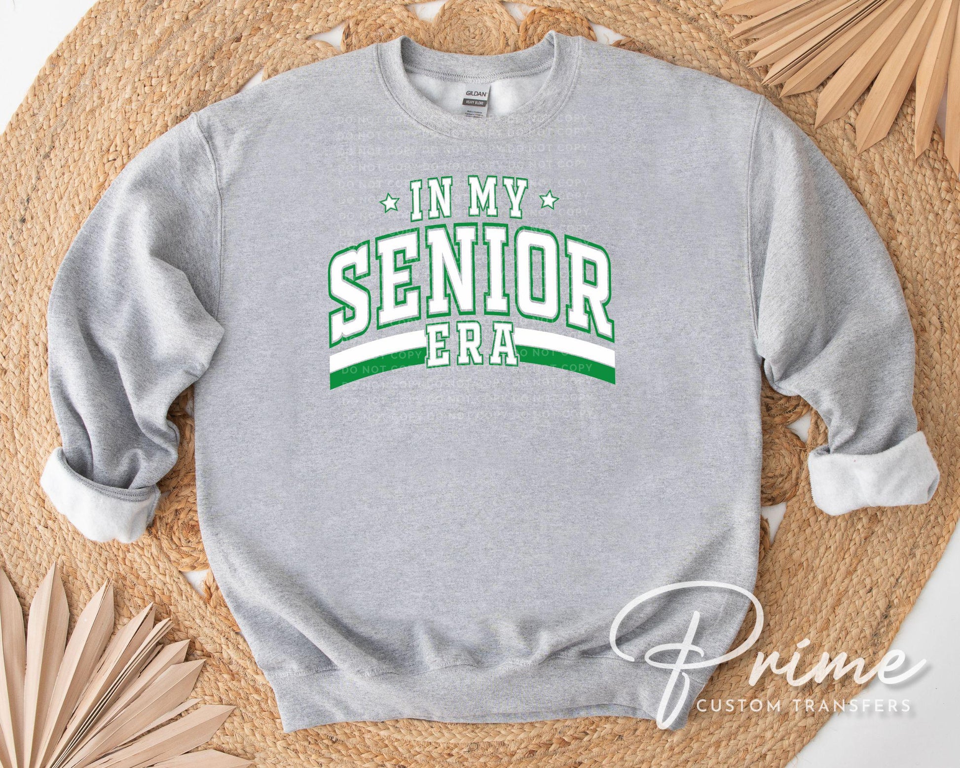 School DTF Transfer, Ready to Press, T-shirt Transfer, Direct to Film, High School Graduation Senior Class 2025, Senior Era Green and White