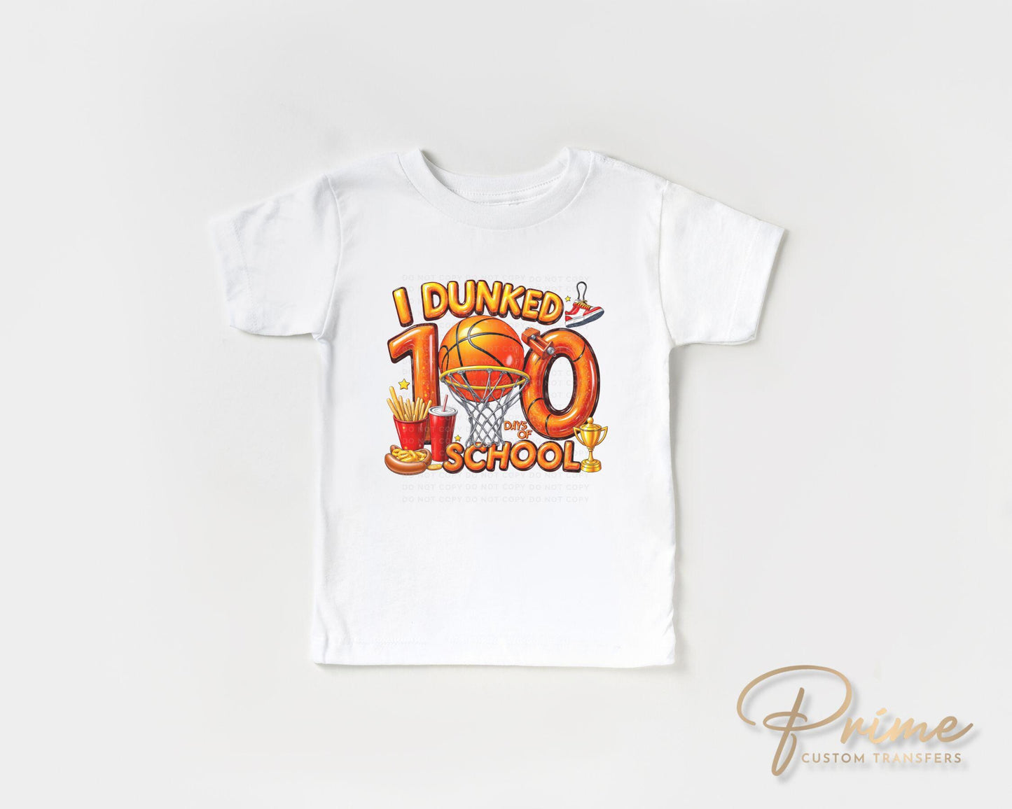 School DTF, Ready to Press, DIY T-shirt, Heat Transfer, Direct to Film, Preschool, Basketball, Sports, Boy, Teacher, 100 Days of School