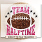 Football DTF Transfers, Ready to Press, T-shirt Transfer, Heat Transfer, Direct to Film, Sports Fan, Faux Sequin, Glitter, Team Half Time