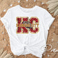 Football DTF Transfer, Ready to Press, T-shirt Transfer, Heat Transfer, Direct to Film, Sports Fan, FAUX Glitter, KC Kansas City Faux Sequin