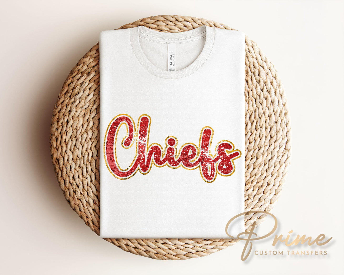 Football DTF Transfers, Ready to Press, T-shirt Transfer, Heat Transfer, Direct to Film, Sports, Glitter, FAUX Sequins, Kansas City Football