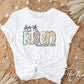 Easter DTF Transfers, Ready to Press, T-shirt Transfers, Heat Transfer, Direct to Film, Christian, Doodle, Bible, Matthew 28:6, He is Risen