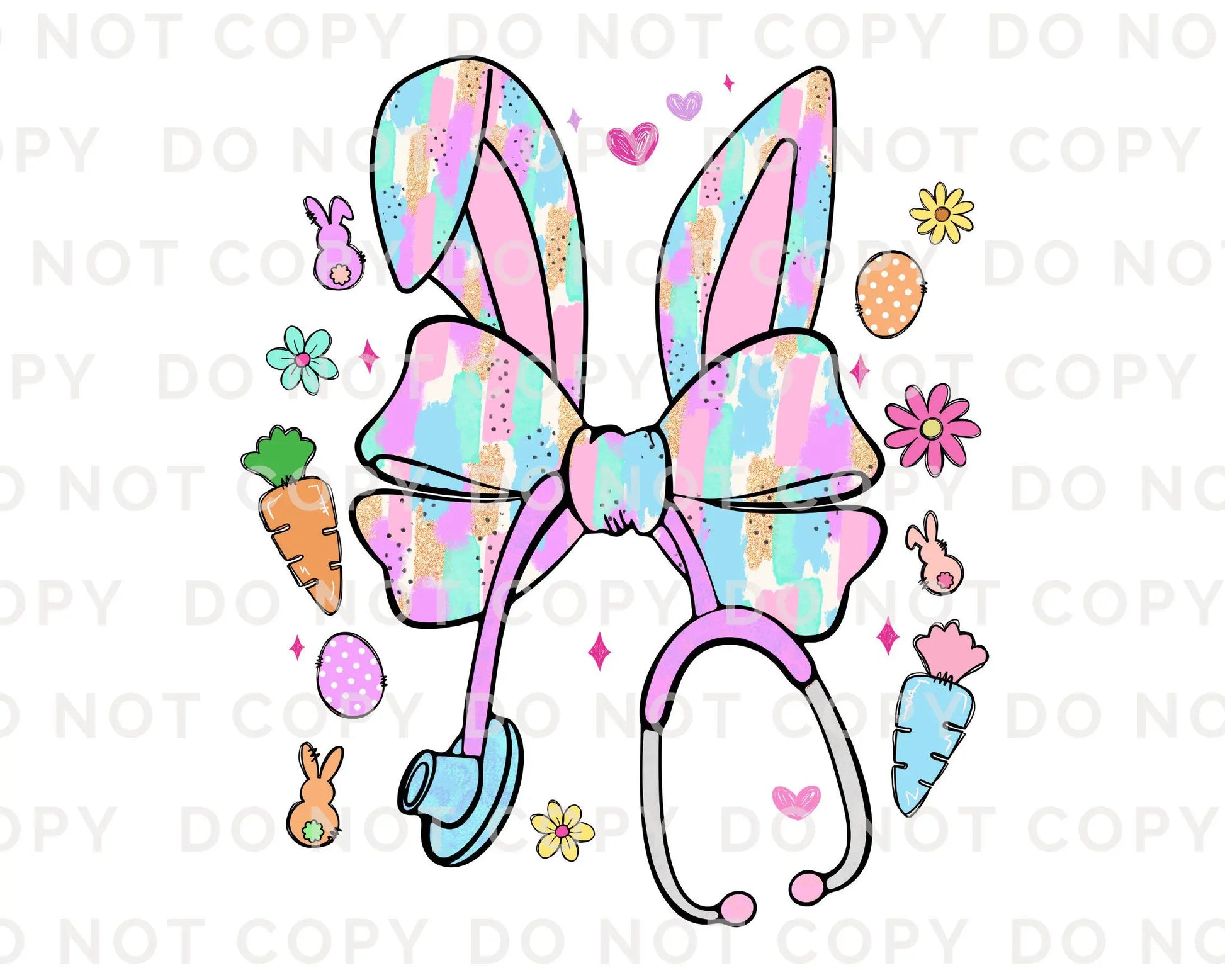 Easter DTF Transfer, Ready to Press, T-shirt Transfer, Heat Transfer, Direct to Film, Holiday, Pink, CNA, Nurse Gift, Coquette Nurse Easter