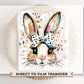 Easter DTF Transfer, Ready to Press, T-shirt Transfer, Heat Transfer, Direct to Film, Spring, Religious, Coquette Polka Dot Bow Easter Bunny