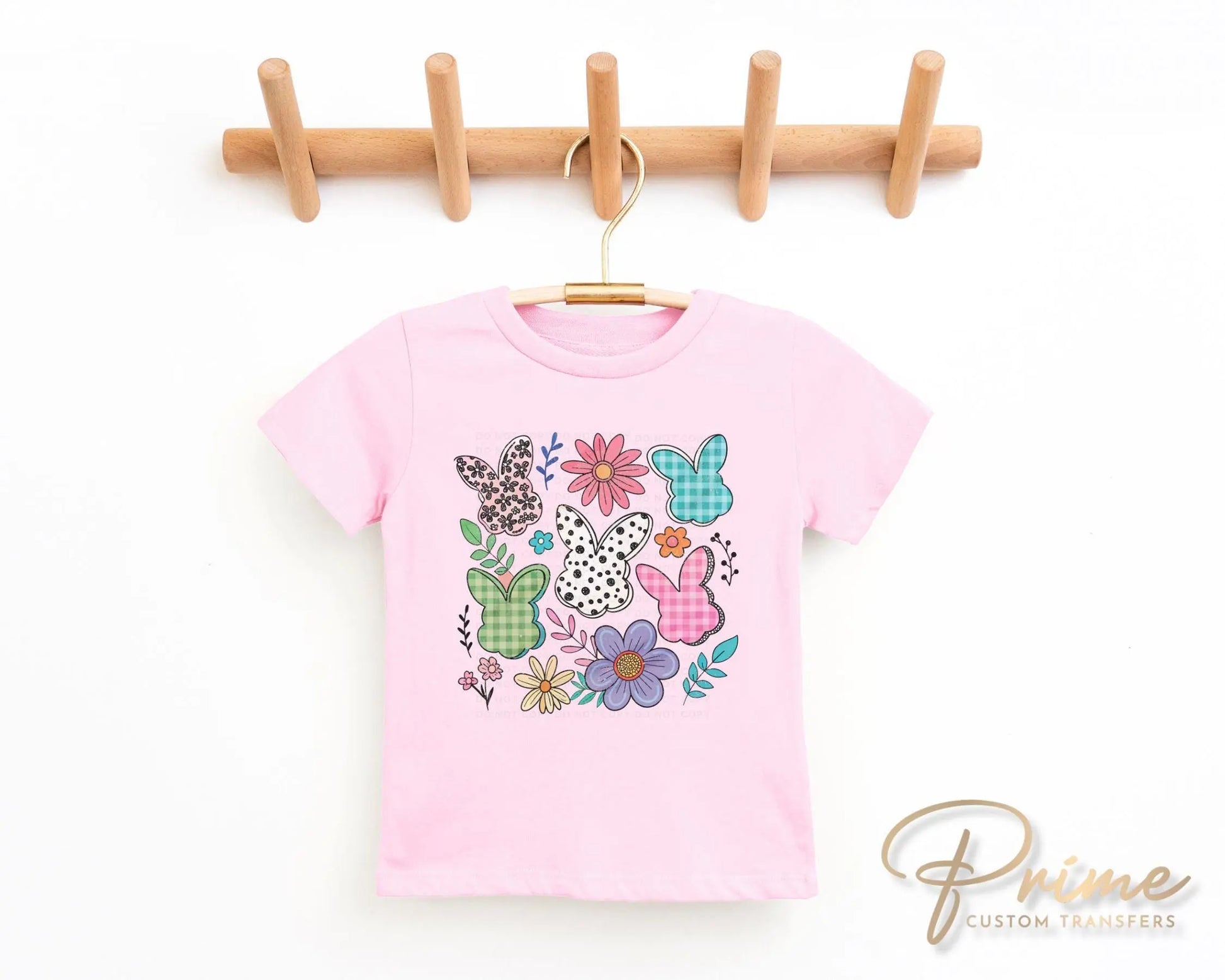 Easter DTF Transfer, Ready to Press, T-shirt Transfer, Heat Transfer, Direct to Film, Floral, Spring, Rabbit, Boho, Coquette Floral Bunnies
