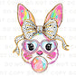 Easter DTF Transfer, Ready to Press, T-shirt Transfer, Heat Transfer, Direct to Film, Spring, Religious, Coquette Brushstroke Easter Bunny