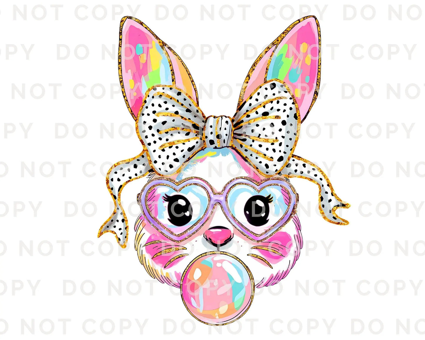 Easter DTF Transfer, Ready to Press, T-shirt Transfer, Heat Transfer, Direct to Film, Spring, Religious, Coquette Brushstroke Easter Bunny