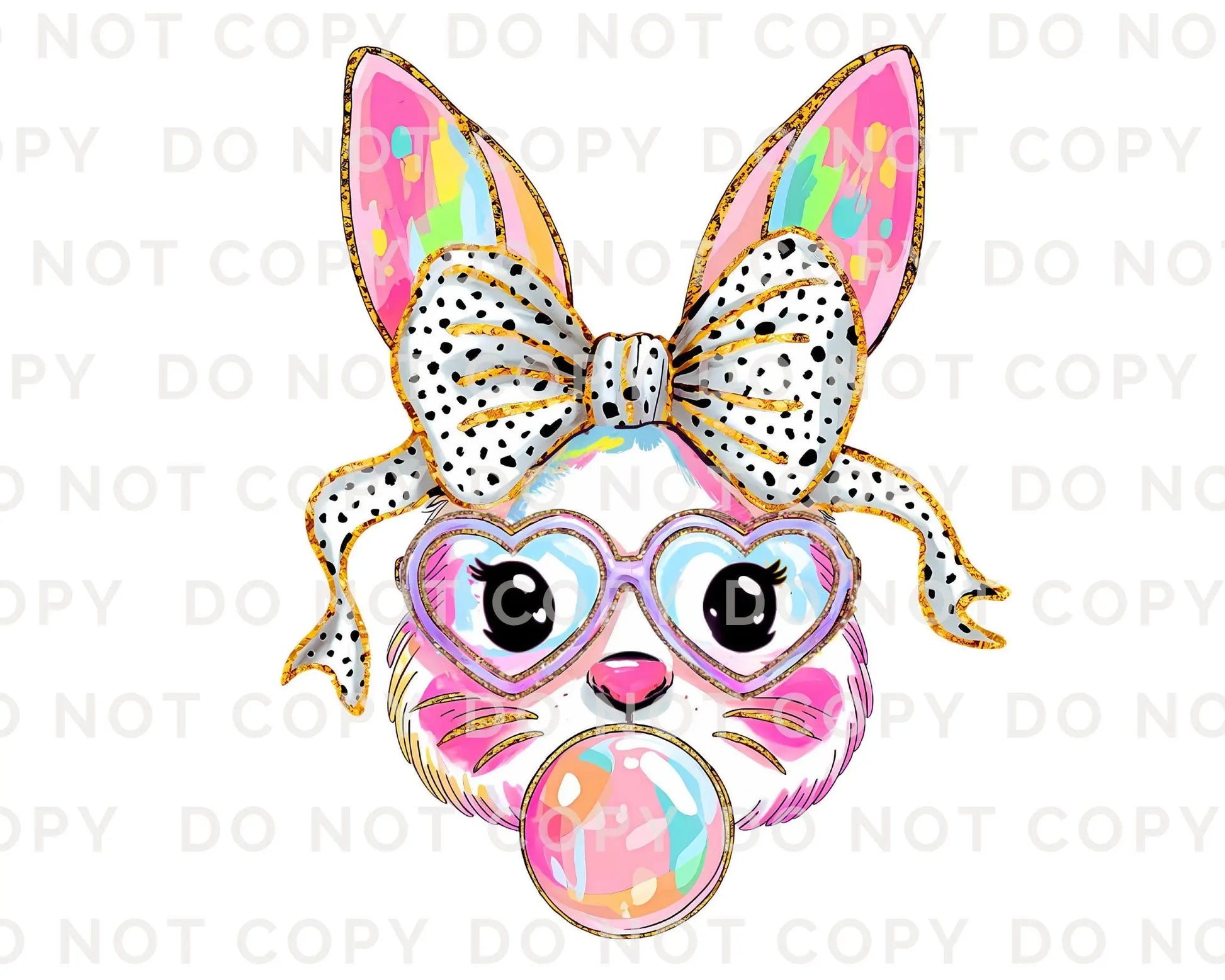 Easter DTF Transfer, Ready to Press, T-shirt Transfer, Heat Transfer, Direct to Film, Spring, Religious, Coquette Brushstroke Easter Bunny
