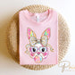 Easter DTF Transfer, Ready to Press, T-shirt Transfer, Heat Transfer, Direct to Film, Spring, Religious, Coquette Brushstroke Easter Bunny