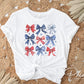 4th of July DTF Transfers, Ready to Press, T-shirt Transfers, Heat Transfer, Direct to Film, USA, Holiday, Ribbon, Coquette, Red White, Blue