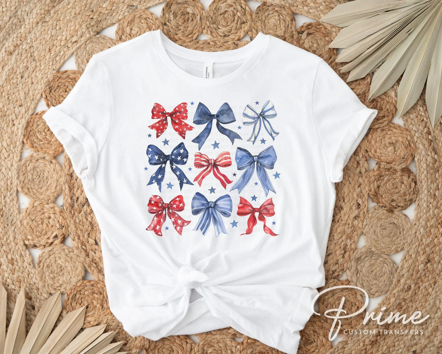 4th of July DTF Transfers, Sublimation, T-shirt Transfers, Heat Transfer, Direct to Film, Memorial Day, Coquette Bows, Red White, Blue