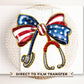 4th of July DTF Transfers, Ready to Press, T-shirt Transfers, Heat Transfer, Direct to Film, USA, Holiday, Ribbon, Coquette American Nurse