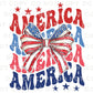 4th of July DTF Transfers, Ready to Press, T-shirt Transfers, Heat Transfer, Direct to Film, USA, Ribbon, Coquette, Red White, Blue Bow