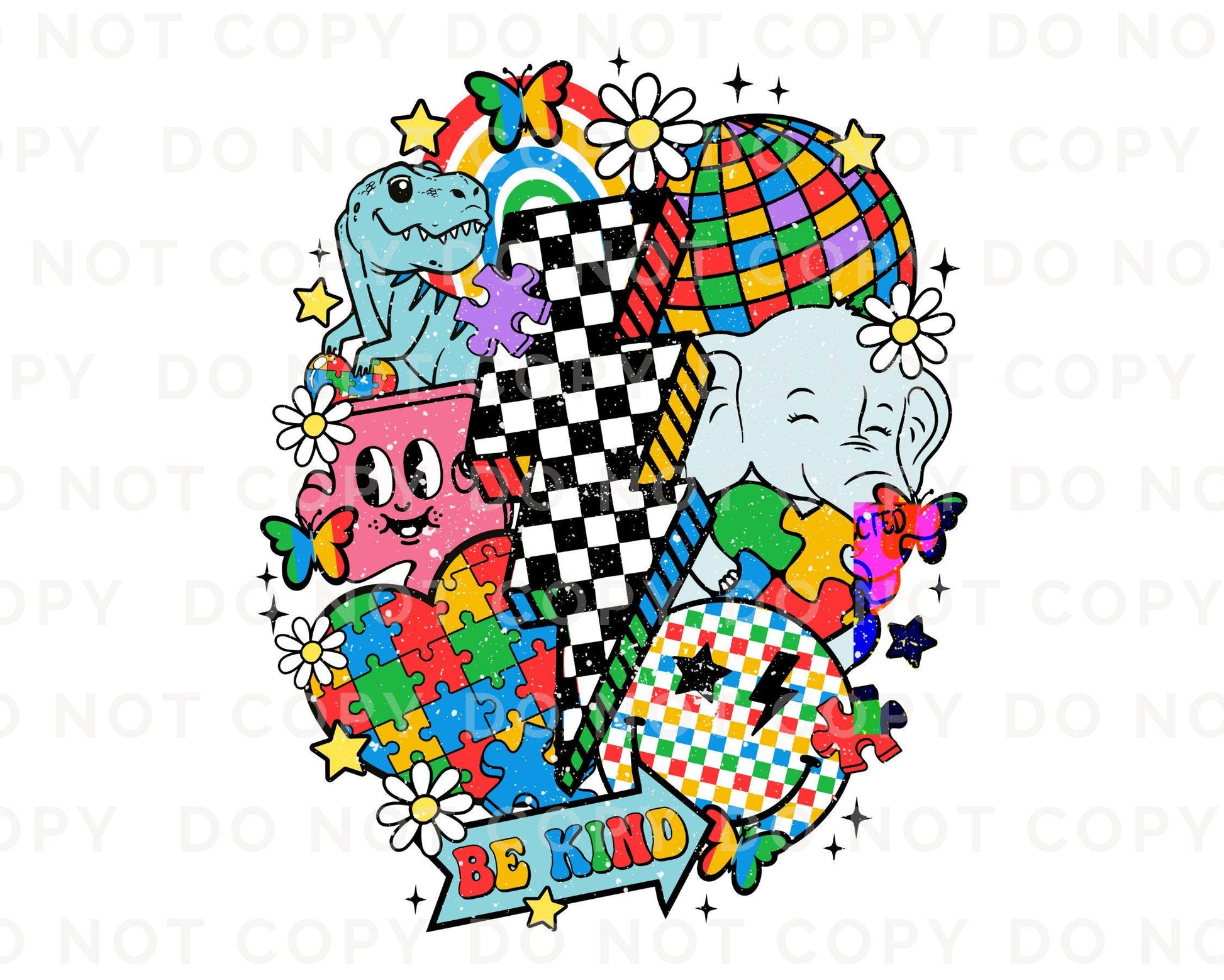 Autism Awareness DTF Transfers, Ready to Press, T-shirt Transfers, Heat Transfer, Direct to Film, Puzzle, Acceptance, Autism Mom Shirt Decal