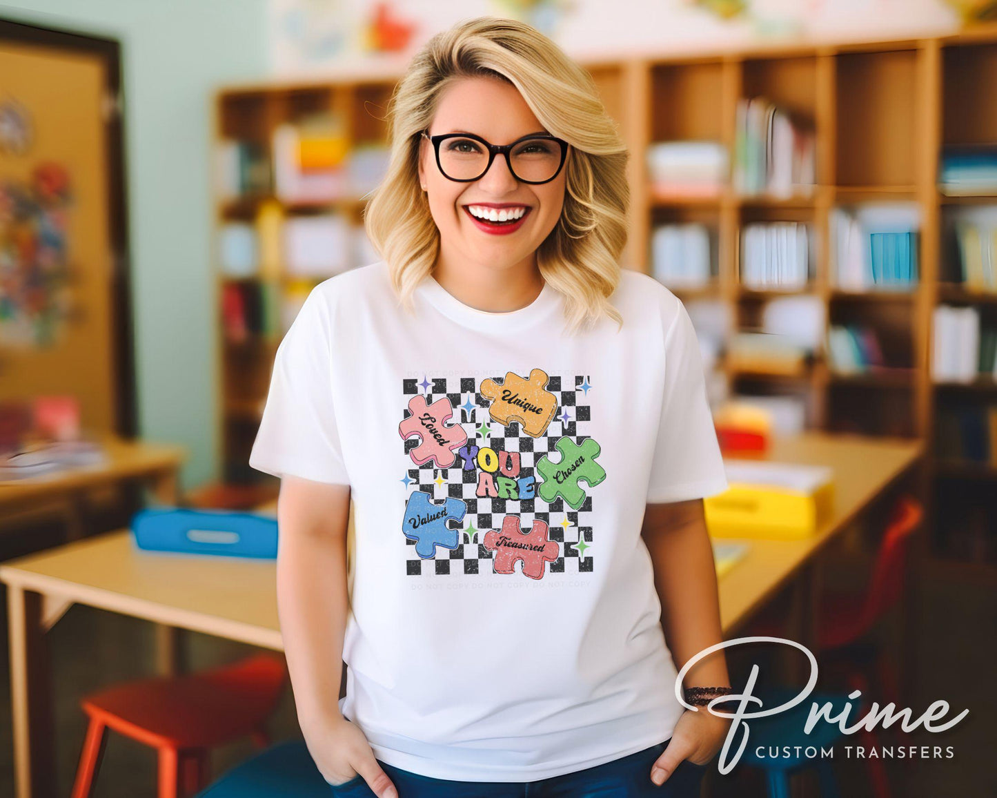 Autism Awareness DTF Transfers, Ready to Press, T-shirt Transfers, Heat Transfer, Direct to Film, Puzzle, Acceptance, Autism Mom Shirt Decal