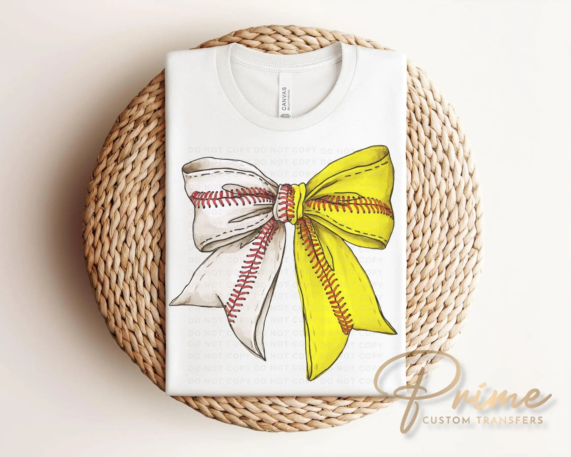 Baseball DTF Transfer, Ready to Press, T-shirt Transfer, Heat Transfer, Direct to Film, Sport Mom, Game Day, Coquette, Baseball Softball Bow
