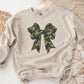 Camo Coquette Bow DTF Transfer, Ready to Press, T-shirt Transfer, Heat Transfer, Direct to Film, Mama Camo, Trendy, Aesthetic Camouflage Bow