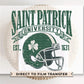 St. Patrick's Day DTF Transfer, Ready to Press, T-shirt Transfer, Heat Transfer, Direct to Film, Football Shamrock, Saint Patrick University