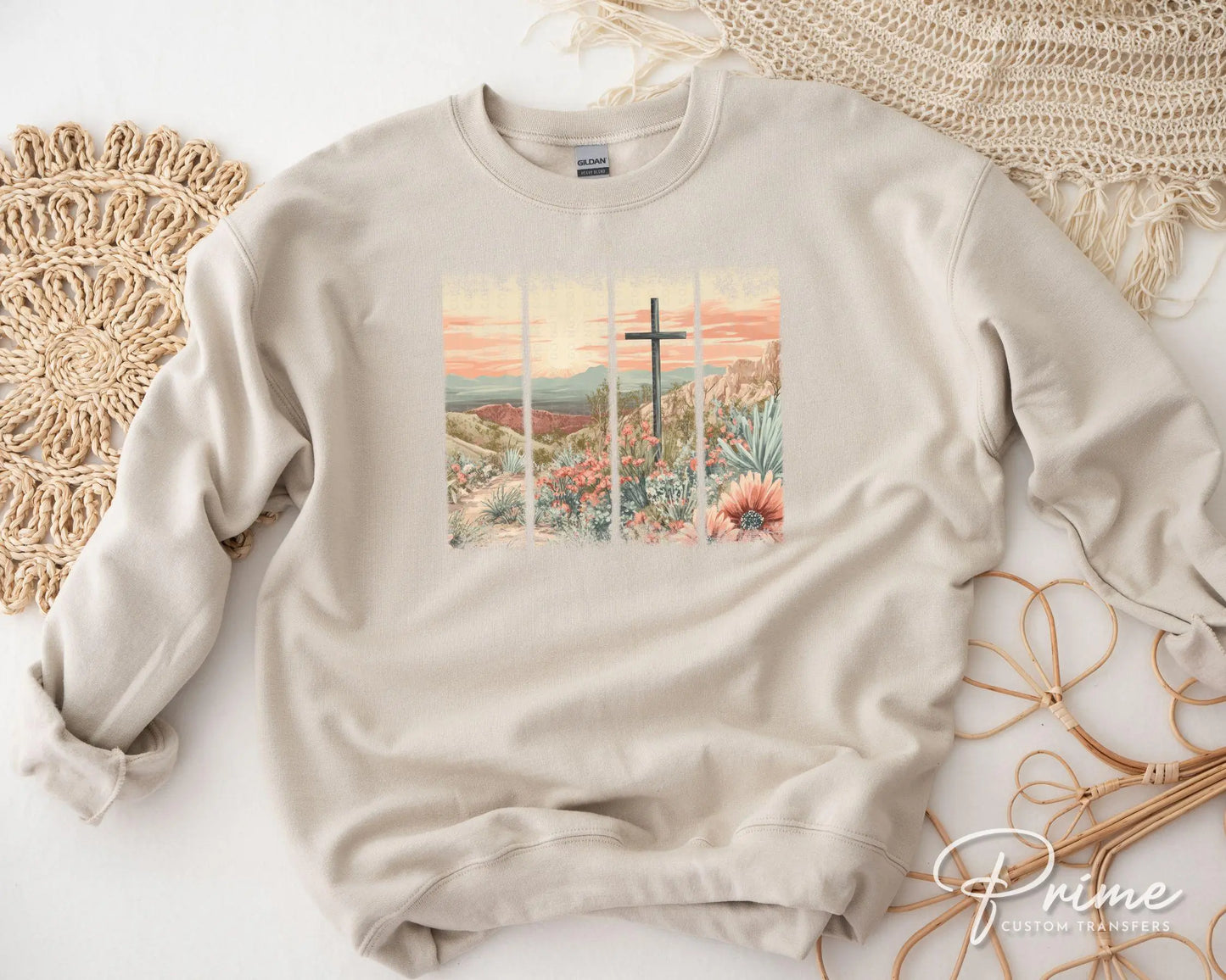 Easter DTF Transfer, Ready to Press, T-shirt Transfer, Heat Transfer, Direct to Film, Bible, Christian, Religious, Jesus, Watercolor Cross