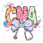 Easter DTF Transfer, Ready to Press, T-shirt Transfer, Heat Transfer, Direct to Film, Holiday, Pink, Nurse Gift, Coquette CNA Nurse Easter