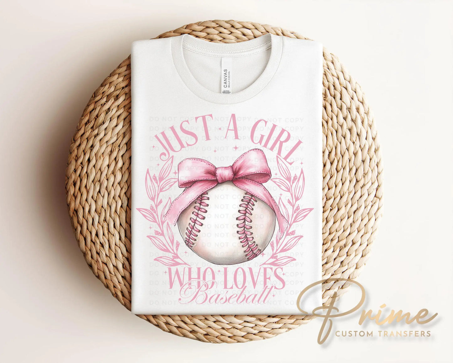 Baseball DTF Transfers, Ready to Press, T-shirt Transfers, Heat Transfer, Direct to Film, Sports Mom Apparel, Girlie, Baseball Coquette Bow