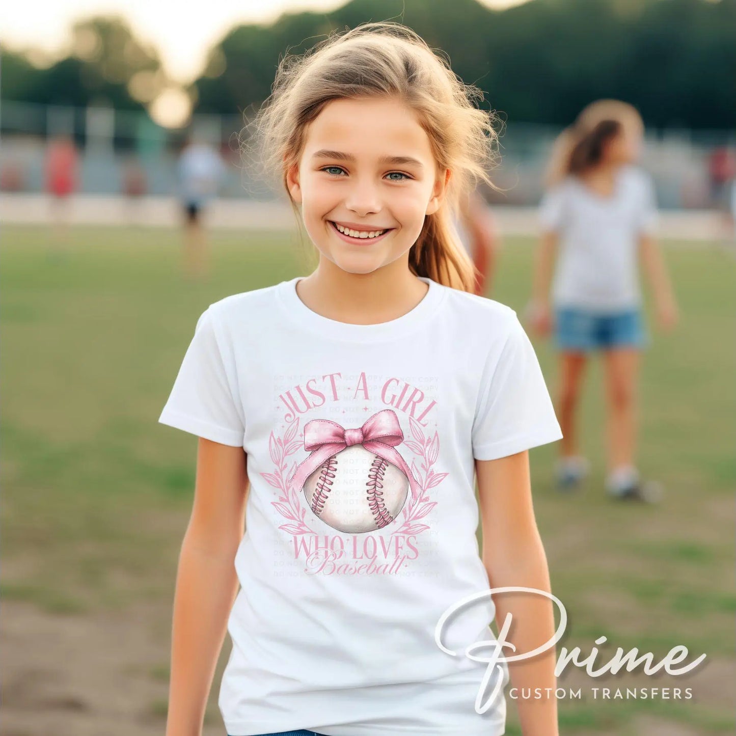Baseball DTF Transfers, Ready to Press, T-shirt Transfers, Heat Transfer, Direct to Film, Sports Mom Apparel, Girlie, Baseball Coquette Bow