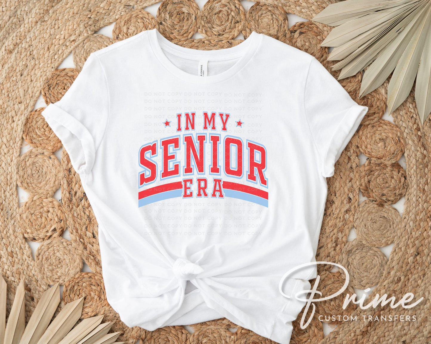 School DTF Transfer, Ready to Press, T-shirt Transfer, Direct to Film, High School Graduation Senior Class 2025, Senior Era Red and Blue