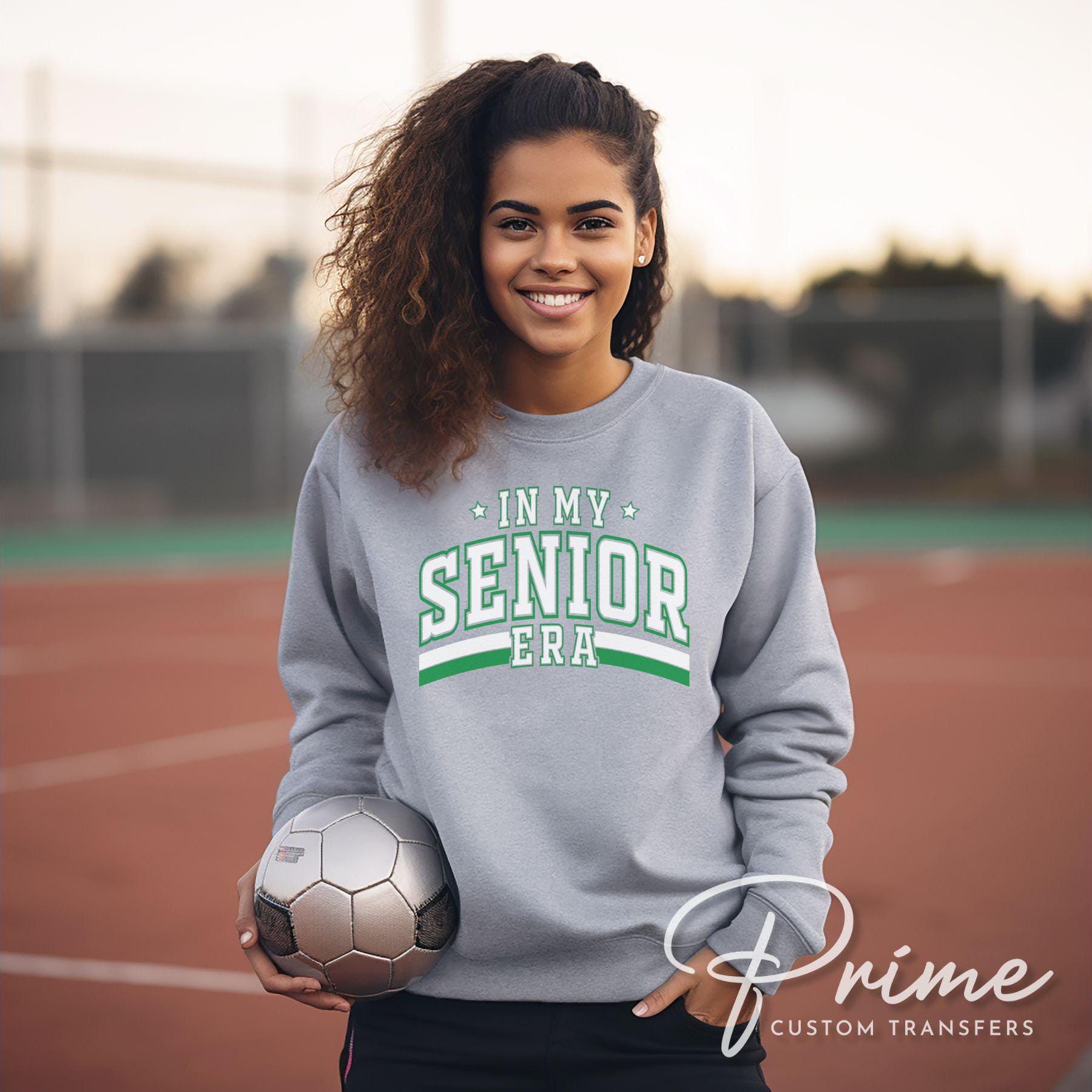 School DTF Transfer, Ready to Press, T-shirt Transfer, Direct to Film, High School Graduation Senior Class 2025, Senior Era Green and White