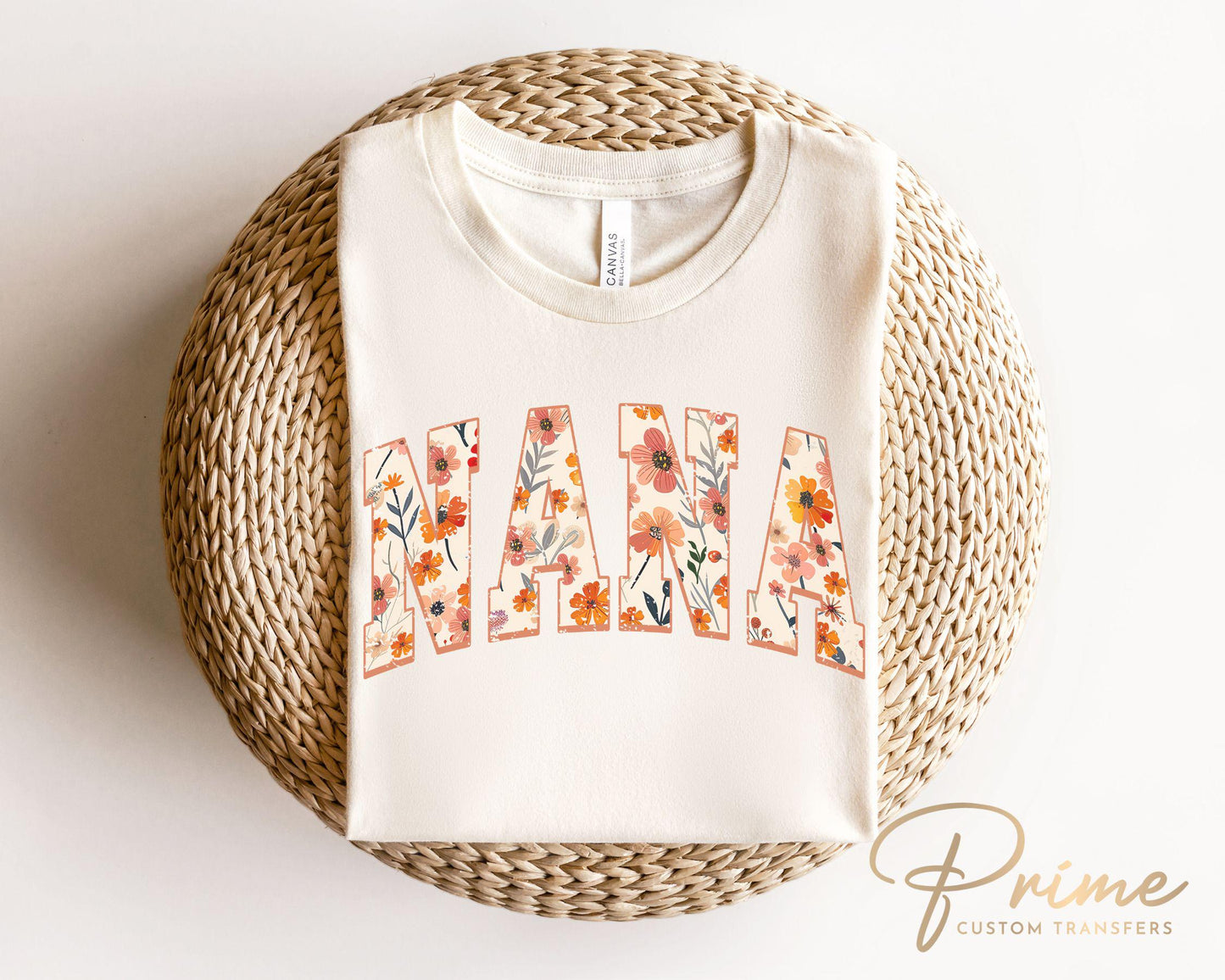 Mother's Day DTF Transfers, Ready to Press, T-shirt Transfers, Heat Transfer, Direct to Film, Grandparent, Flowers, Boho, Gift, Floral Nana