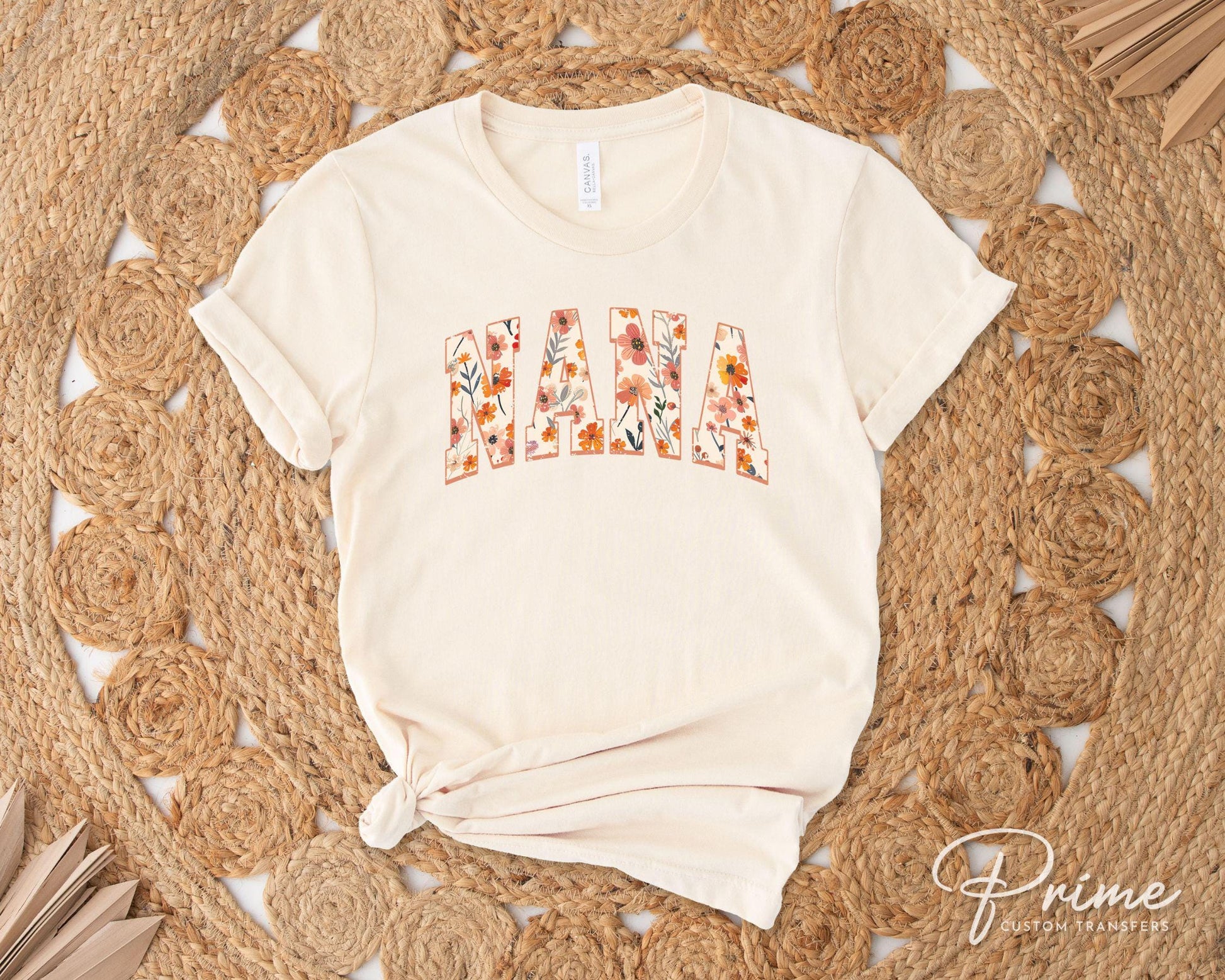 Mother's Day DTF Transfers, Ready to Press, T-shirt Transfers, Heat Transfer, Direct to Film, Grandparent, Flowers, Boho, Gift, Floral Nana