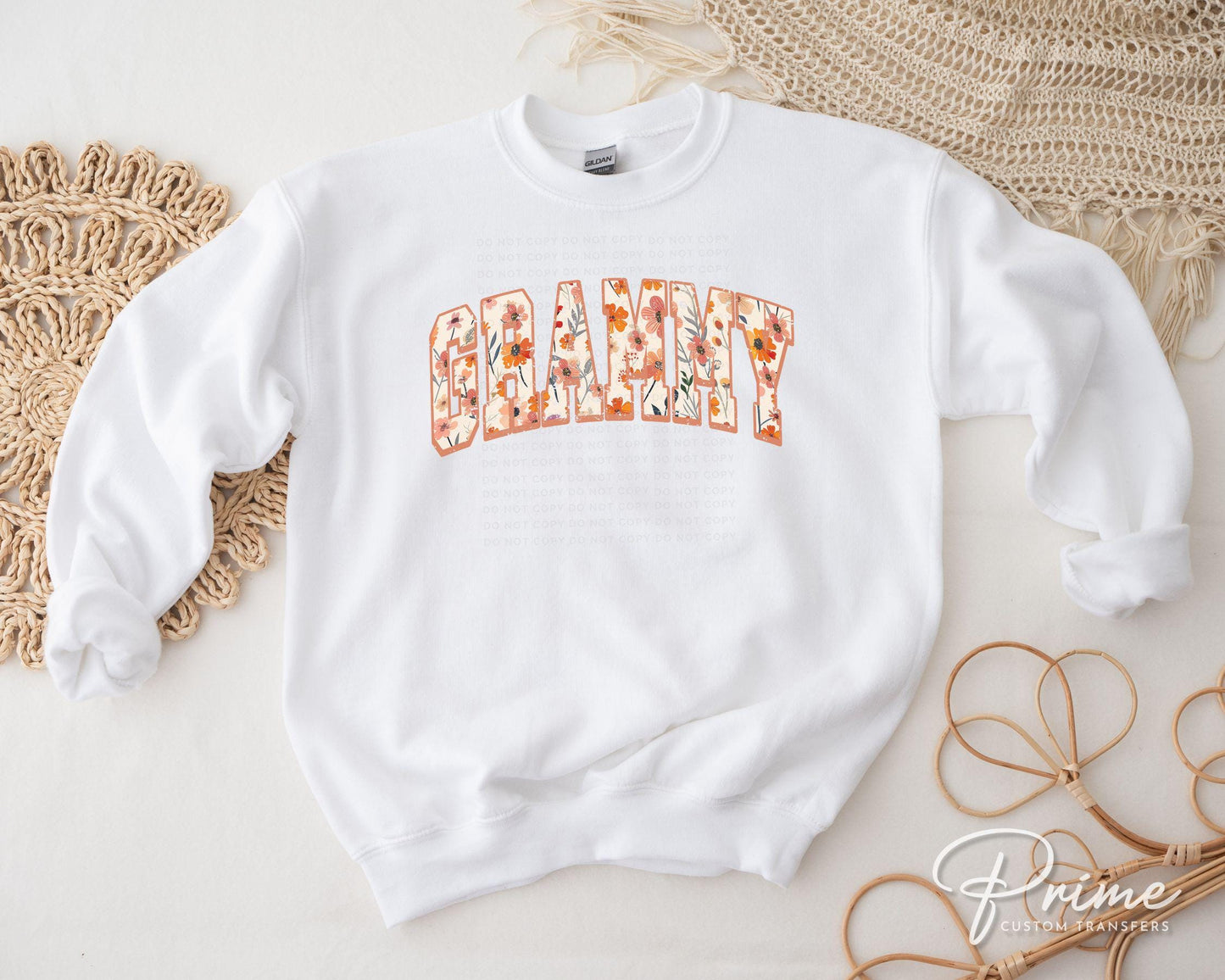 Mother's Day DTF Transfer, Ready to Press, T-shirt Transfer, Heat Transfer, Direct to Film, Grandparent, Flowers, Boho, Gift, Floral Grammy