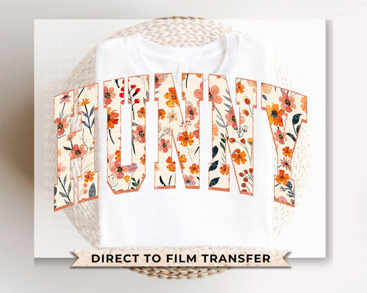Mother's Day DTF Transfer, Ready to Press, T-shirt Transfer, Heat Transfer, Direct to Film, Grandparent, Flowers, Boho, Gift, Floral Hunny