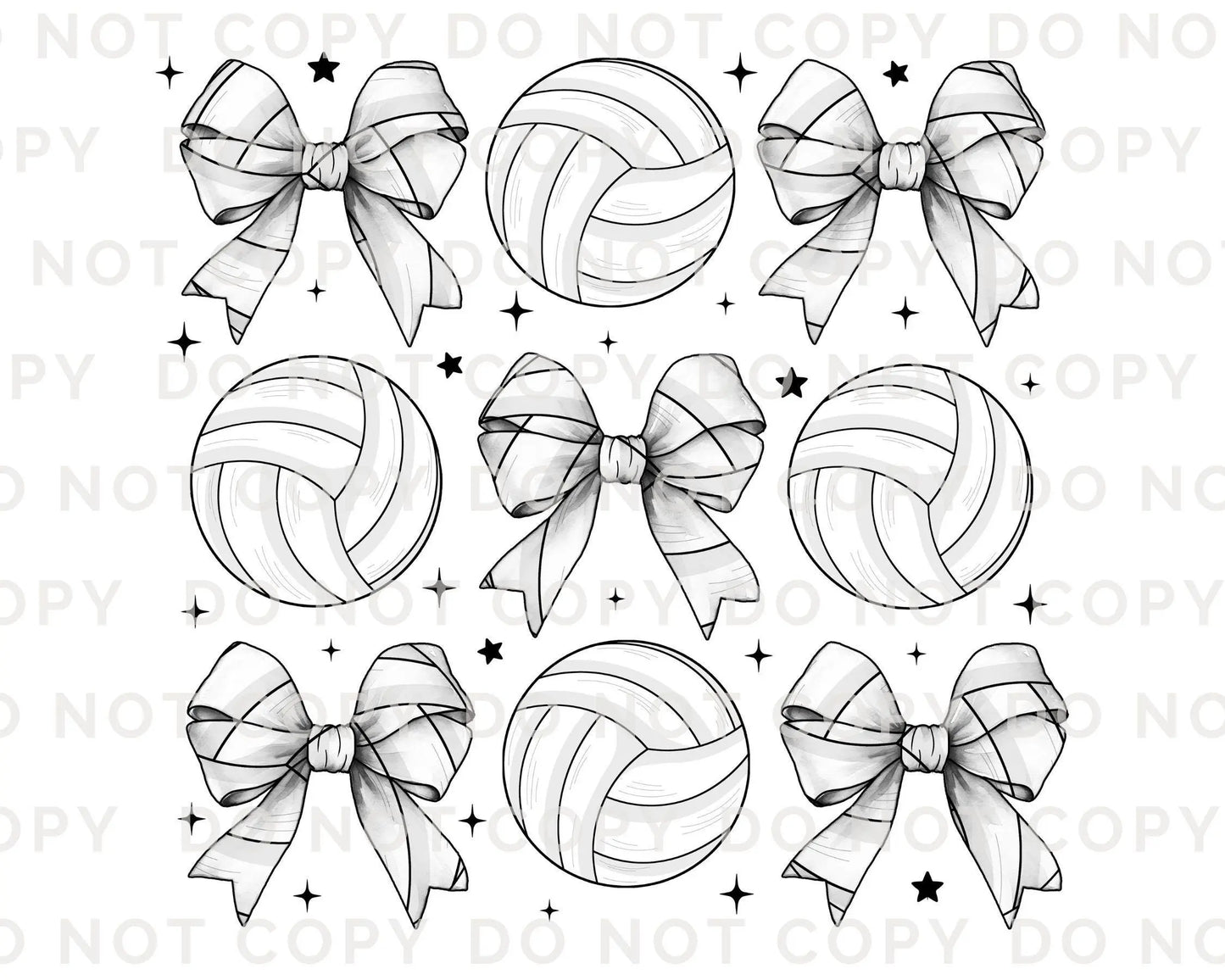 Volleyball DTF Transfers, Ready to Press, T-shirt Transfers, Heat Transfer, Direct to Film, Sports Mom, Mama, Coquette Volleyball Bows