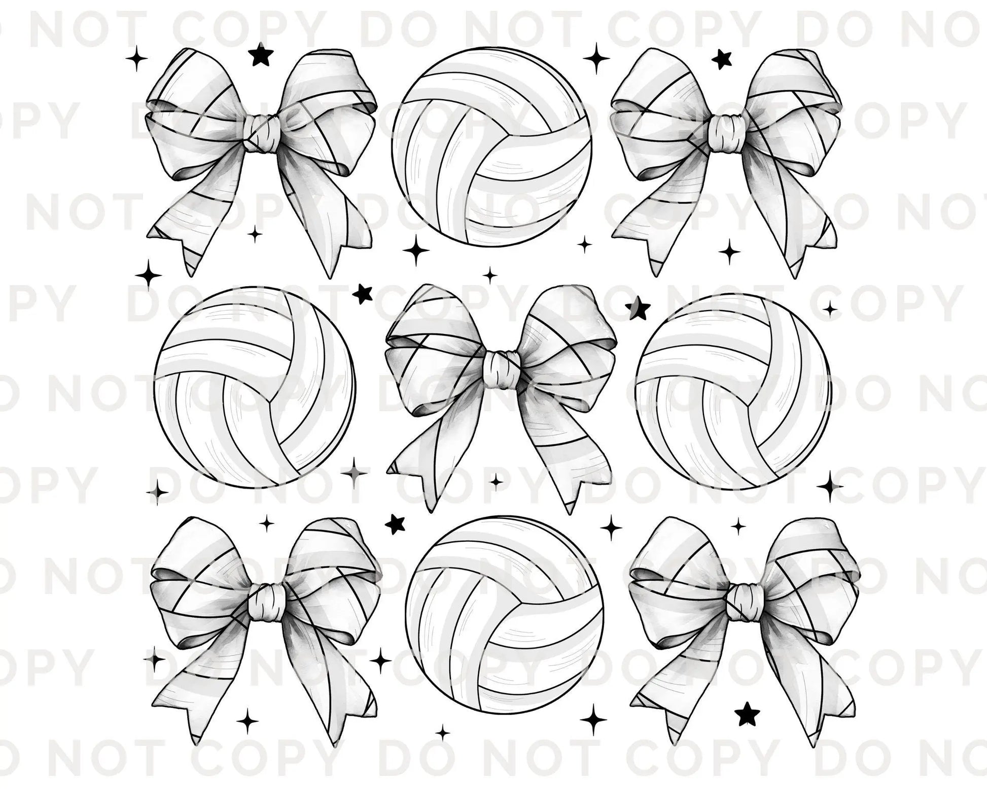 Volleyball DTF Transfers, Ready to Press, T-shirt Transfers, Heat Transfer, Direct to Film, Sports Mom, Mama, Coquette Volleyball Bows
