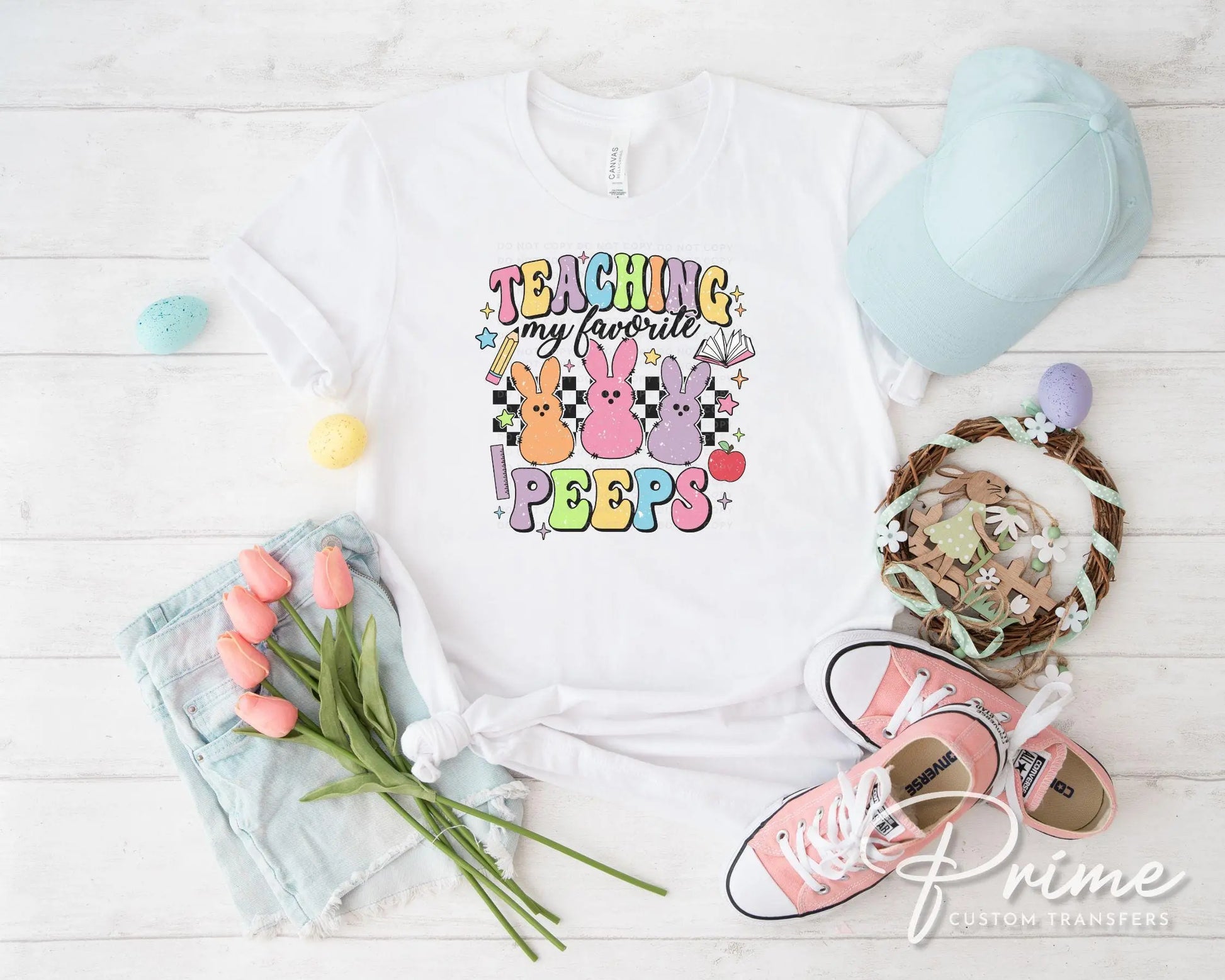 Easter DTF Transfer, Ready to Press, T-shirt Transfer, Heat Transfer, Direct to Film, School, Candy, Teacher, Teaching My Favorite Peeps