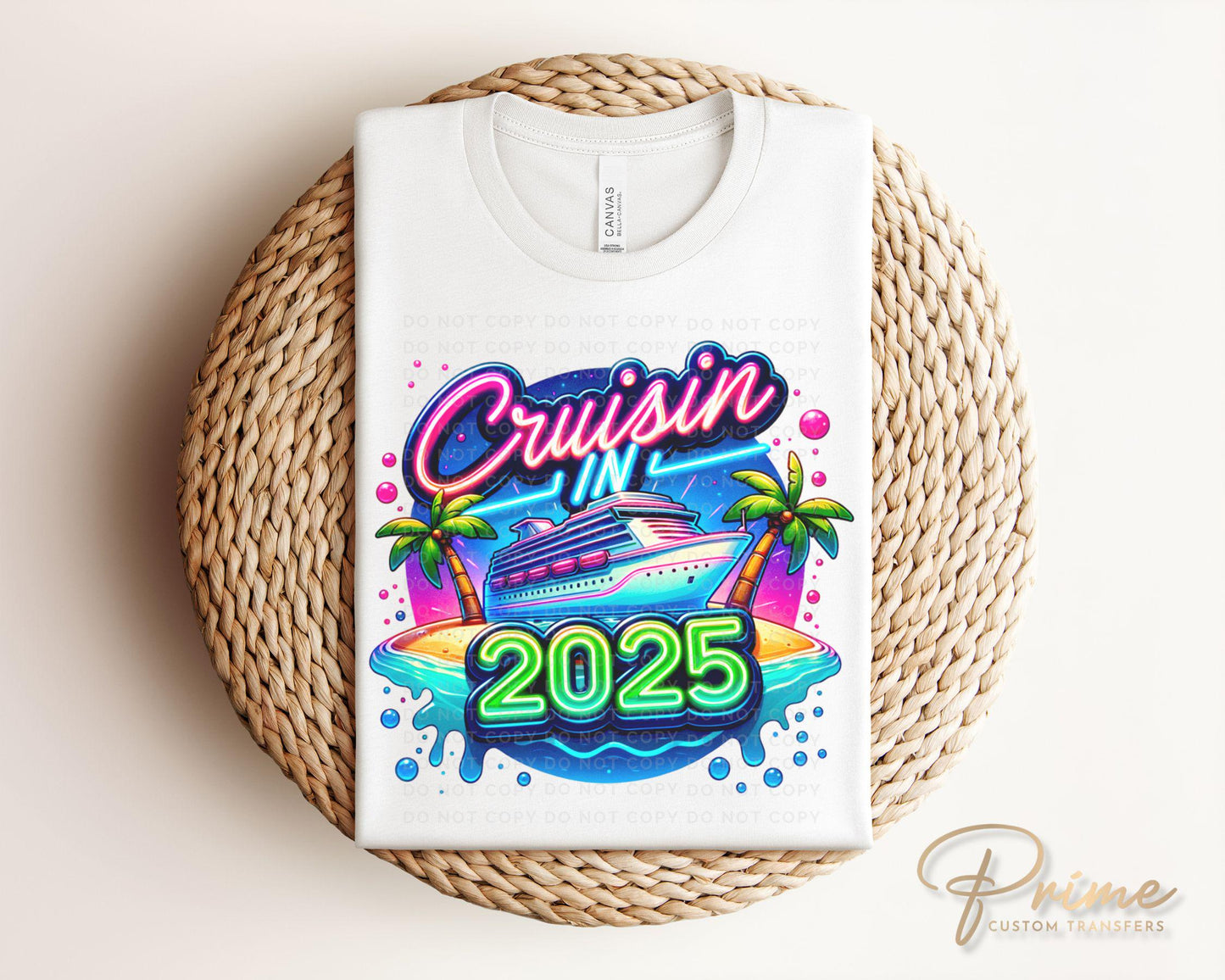 Cruise DTF Transfer, Ready to Press, T-shirt Transfer, Heat Transfer, Direct to Film, Matching Trip Shirts, Family and Friends Vacation 2025