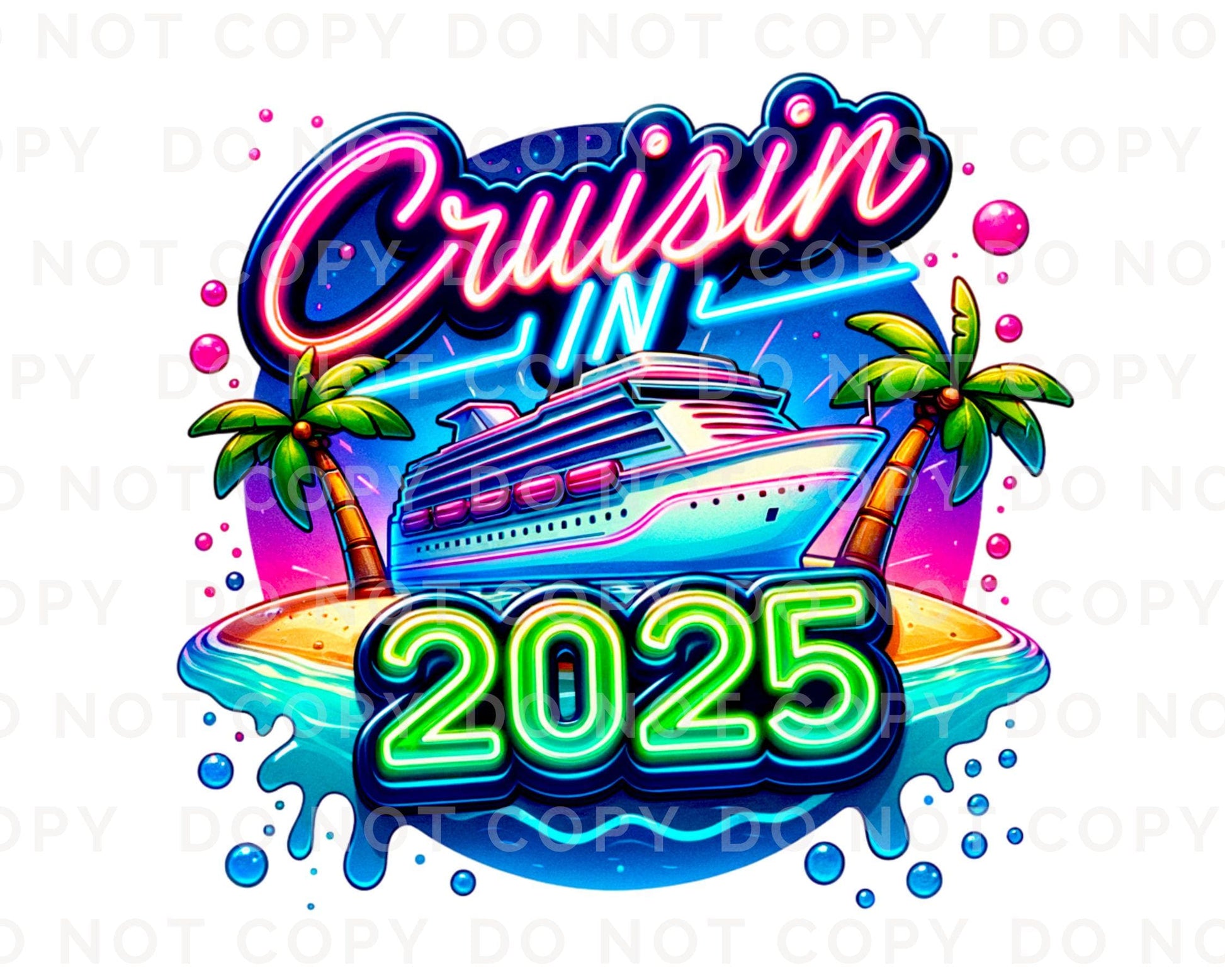 Cruise DTF Transfer, Ready to Press, T-shirt Transfer, Heat Transfer, Direct to Film, Matching Trip Shirts, Family and Friends Vacation 2025