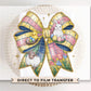 Easter DTF Transfer, Ready to Press, T-shirt Transfer, Heat Transfer, Direct to Film, Spring, Religious, Bunny, Lamb, Coquette Easter Bow