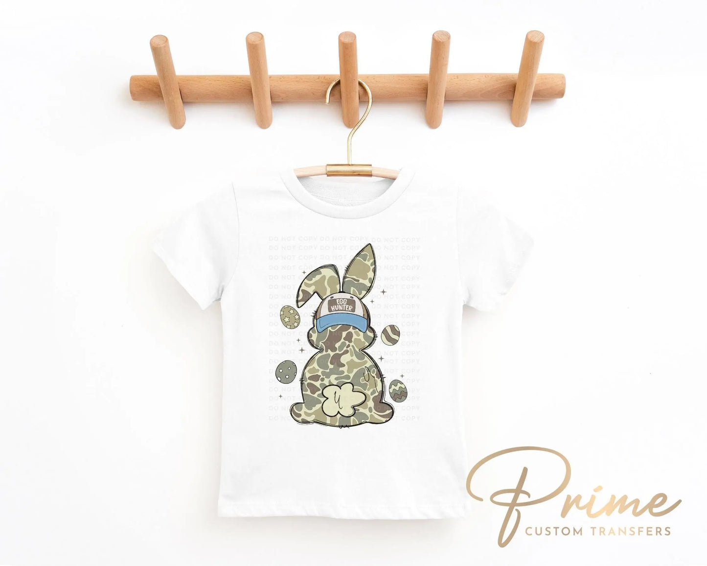 Easter DTF Transfers, Ready to Press, T-shirt Transfers, Heat Transfer, Direct to Film, Boy, Kids, Doodle, Egg Hunter Camo Easter Bunny