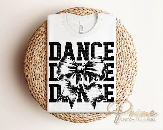 Dance DTF Transfer, Ready to Press, T-shirt Transfer, Heat Transfer, Direct to Film, Gift, Competition Weekend, Coquette Bow, Dance Team