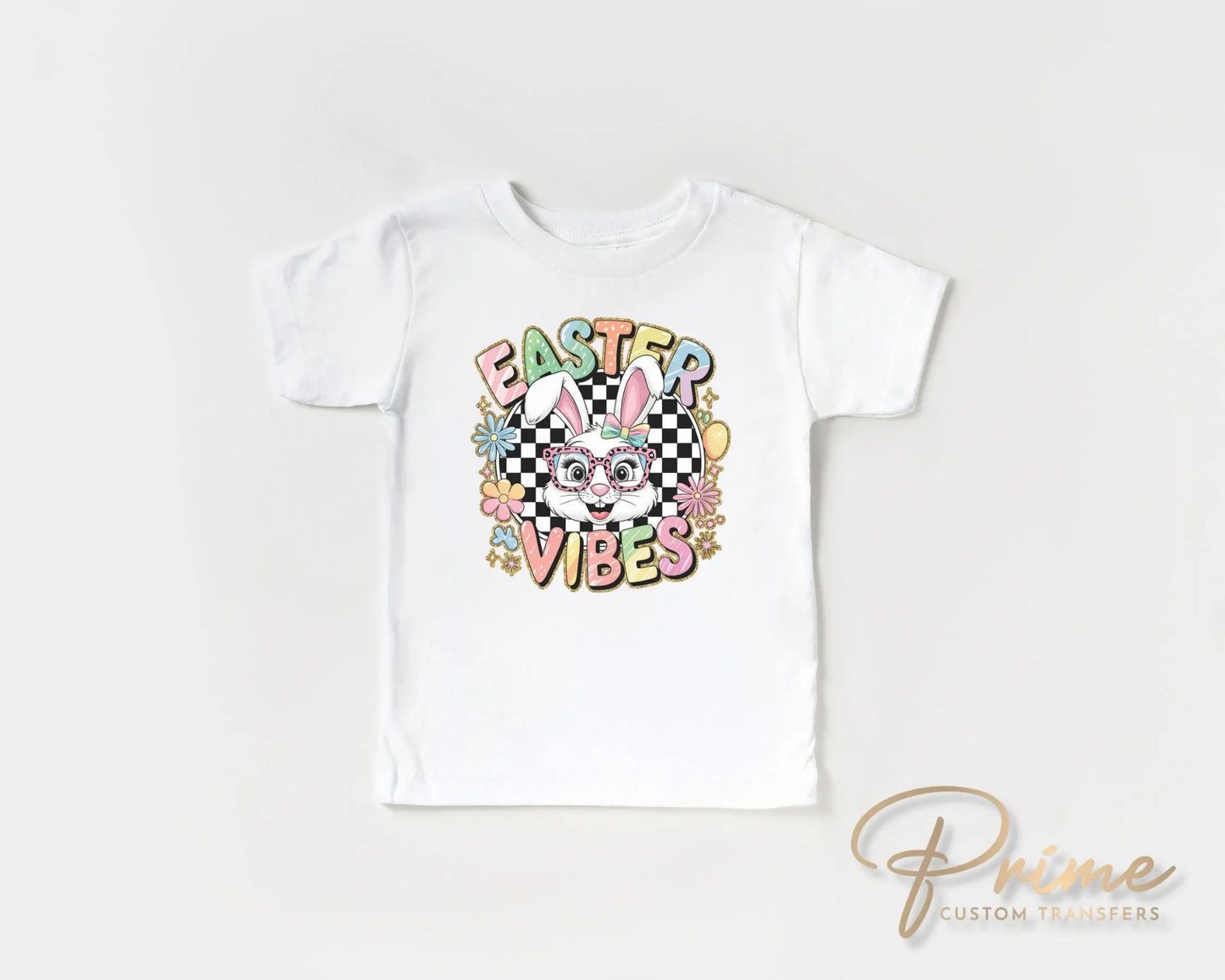 Easter DTF Transfer, Ready to Press, T-shirt Transfer, Heat Transfer, Direct to Film, Bunny, Glitter, Brushstroke, Coquette Easter Vibes