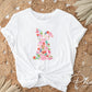 Easter DTF Transfer, Ready to Press, T-shirt Transfer, Heat Transfer, Direct to Film, Spring, Watercolor Floral Easter Coquette Easter Bunny