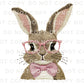 Easter DTF Transfer, Ready to Press, T-shirt Transfer, Heat Transfer, Direct to Film, Holiday, Sunglasses, Cute Faux Embroidery Easter Bunny