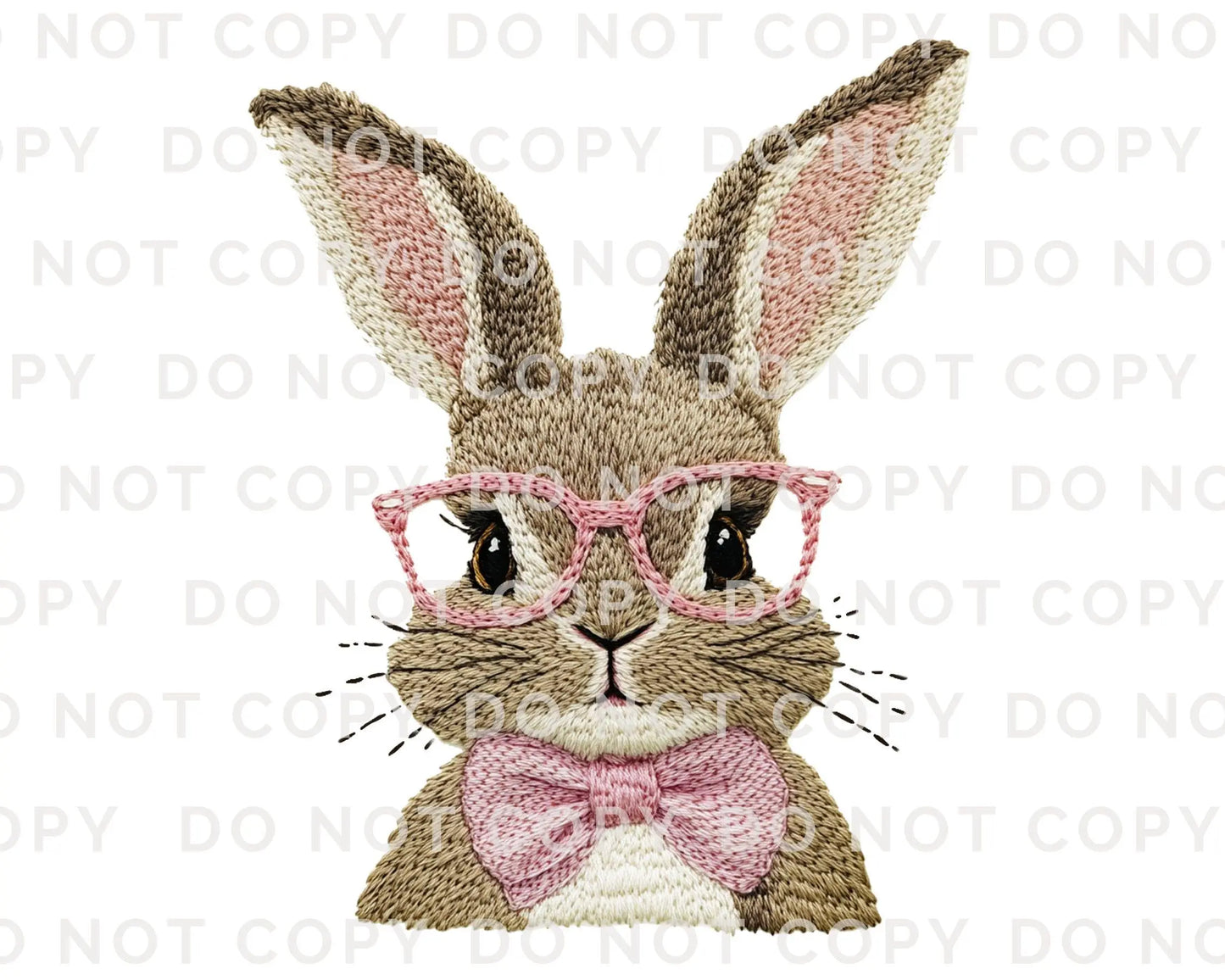 Easter DTF Transfer, Ready to Press, T-shirt Transfer, Heat Transfer, Direct to Film, Holiday, Sunglasses, Cute Faux Embroidery Easter Bunny