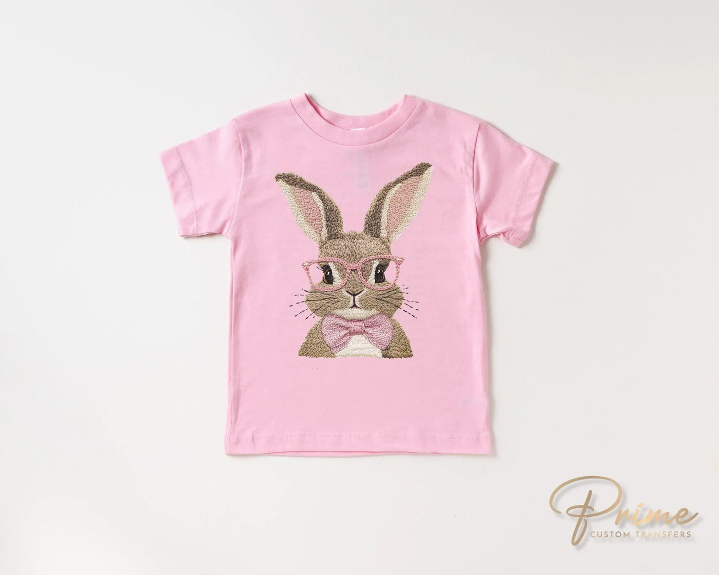 Easter DTF Transfer, Ready to Press, T-shirt Transfer, Heat Transfer, Direct to Film, Holiday, Sunglasses, Cute Faux Embroidery Easter Bunny