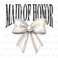 Bride DTF Transfer, Ready to Press, T-shirt Transfer, Heat Transfer, Direct to Film, Wedding, Bachelorette, Coquette Maid of Honor Pearl Bow