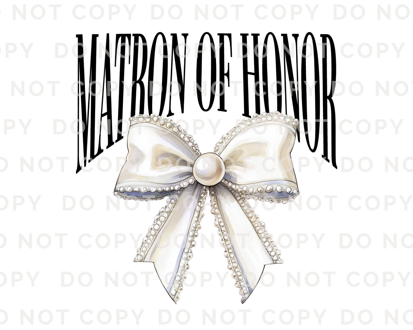 Bride DTF Transfer, Ready to Press, T-shirt Transfer, Heat Transfer, Direct to Film, Wedding Bachelorette Coquette Matron of Honor Pearl Bow