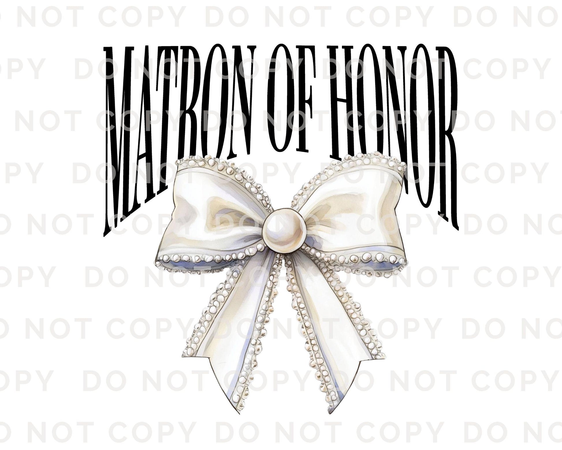 Bride DTF Transfer, Ready to Press, T-shirt Transfer, Heat Transfer, Direct to Film, Wedding Bachelorette Coquette Matron of Honor Pearl Bow